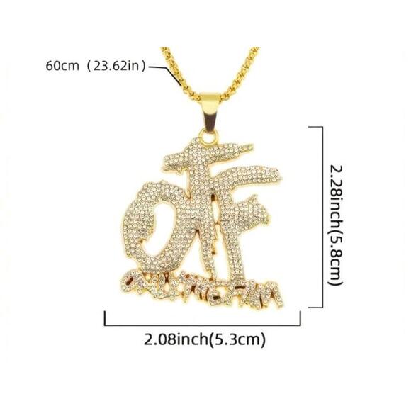 OTF (Chain)-(Silver)-(Hip Hop)-(New)-(Zirconia)-$40.00 - Picture 5 of 7